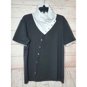 Vassari Los Angeles XL High Button Collar Rare Short Sleeve Shirt